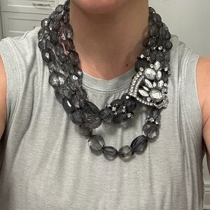 Nordstrom Beaded Chunky Necklace with Crystal Embellishments